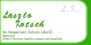 laszlo kotsch business card